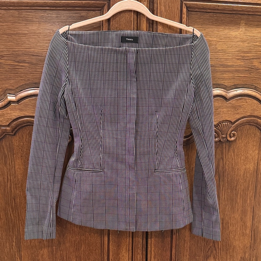 Theory Palmina Off the Shoulder Blazer